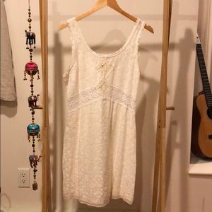 Free People Lace White Mini Dress